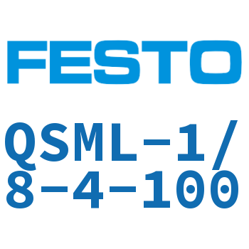 L-shaped quick-insertion threaded joint QSML-1/8-4-100